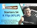 Codechef Starters 54 K-Flip KFLIP Solution In Hindi Explanation Code Editorial