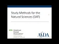 Study Methods for the Natural Sciences DAT