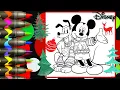 Coloring Mickey Pluto in their Christmas Sweaters