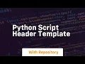 python script header template