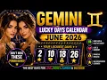 Gemini June 2026 Lucky Days Calendar