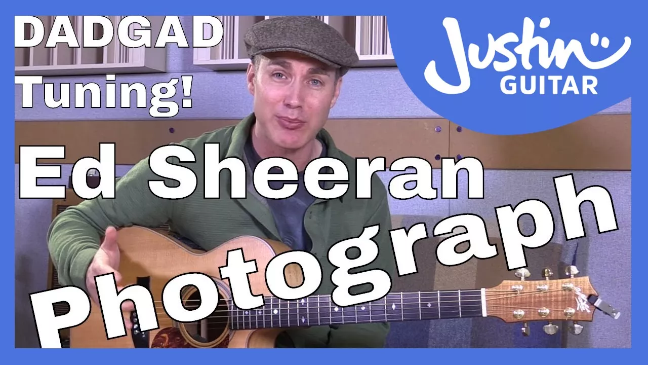 How to play Photograph by Ed Sheeran on guitar in DADGAD tuning - Guitar Lesson Tutorial