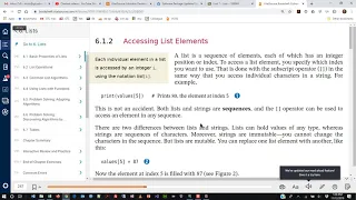 Programming in Python - Chapter 6 Lecture on Lists