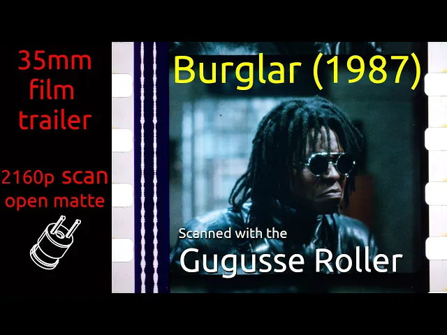 Burglar (1987) 35mm film trailer, flat open matte, 2160p