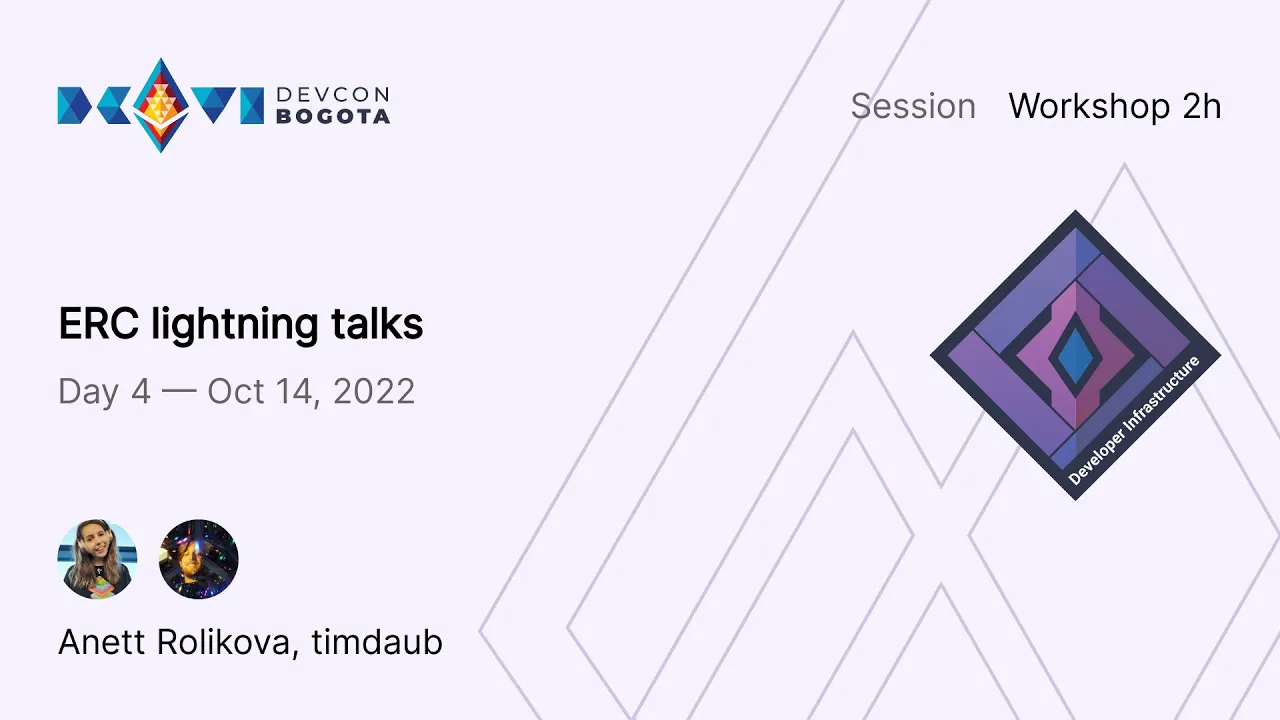 ERC lightning talks | Devcon Bogotá