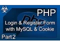 Login Register System Form with Cookies PHP MySQL Tutorial Part 2