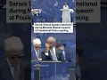 Barack Obama appears emotional during Michelle Obama s speech at Presidential Center opening