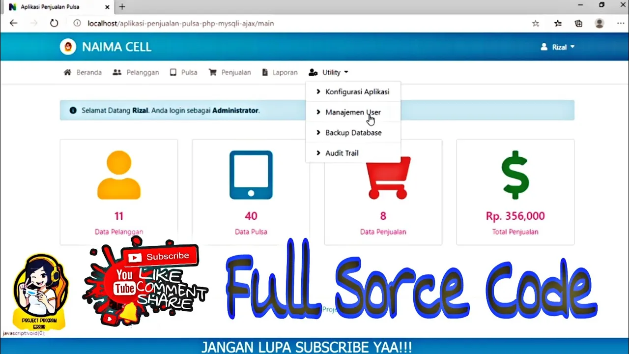 Program Penjualan Pulsa Sederhana pada MS-EXCEL Part 1