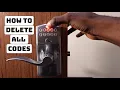 How to Clear All User Codes on Schlage Keypad Lock FE595 FE575 BE365