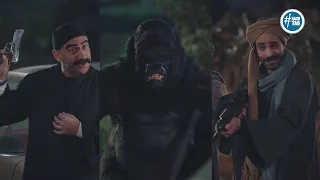 المطاريد عايزين يسرقو الكبير بس الغوريلا ليها رأي تاني الكبير اوي8 