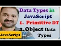 Data Types in JavaScript Primitive Data Types Object Data Types JavaScript Tutorial