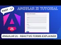 Reactive forms in angular 21 with real time example explained Form Array Group control builder