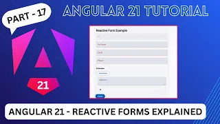 Reactive forms in angular 21 with real time example explained Form Array Group control builder