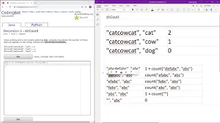 Recursion - 1 strCount Java Solution Codingbat com