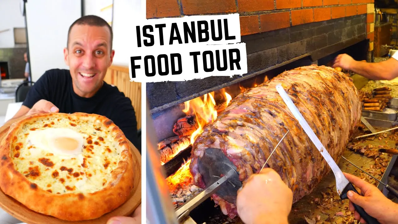 TURKISH FOOD TOUR | Best TURKISH FOOD in Istanbul, Turkey- Pide + Kebab | What TO EAT IN ISTANBUL