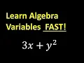 Learn Algebra Variables In 10 Minutes