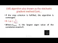 Least Mean Square LMS Algorithm in Adaptive Equalization