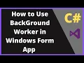 how to use backgroundworker in c windows application