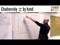 Calculating by hand the Chudnovsky algorithm