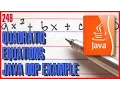 Quadratic Equations with JAVA - OOP example