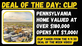 TAX DEED HOUSE OPENS AT 8 000 PA ONLINE AUCTION UPSET REVIEW