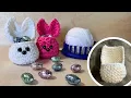 LOOM Knit Easter Bunny Basket Bag Round Loom No Increases or Decreases