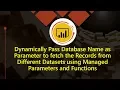Dynamically Pass Database Name as Parameter to fetch the Records from Different databases