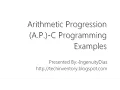 SUM of Arithmetic Progression AP C Programming Examples