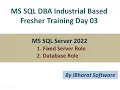 15 MS SQL Server Fixed Server Role Database Role Explanation in Hindi