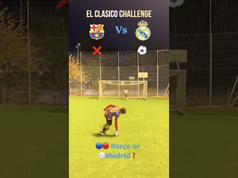 Who do YOU think will win? 🔵🔴 Barça or ⚪ Madrid?😵‍💫⚽️ #football #soccer #elclasico #challenge