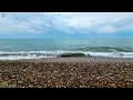 Sounds of rolling sea waves on a pebble beach. High sound quality.