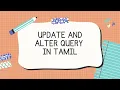 Update and Alter Query in Tamil Oracle SQL Tutorials