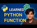 I Learned Python Functions Using ChatGPT - As Beginner