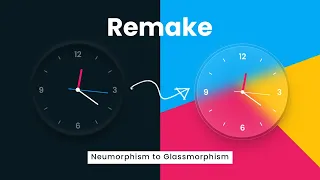 Neumorphism To Glassmorphism Javascript Working Analog Clock UI Design