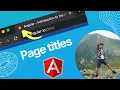 Angular - How to add titles to your application