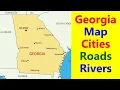Georgia USA map cities highways rivers and top attractions in state of Georgia
