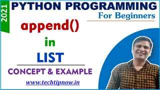 append in list in Python Programming append method with example in Python List methods