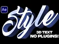 After Effects 3D Text Animation Tutorial NO PLUGINS - So Easy