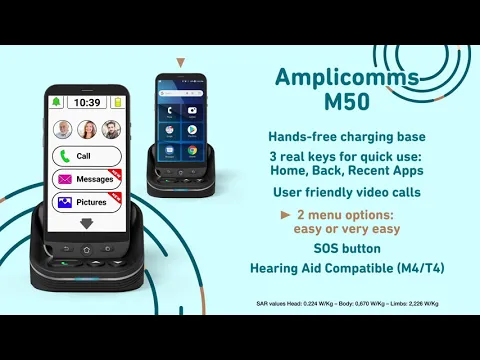 Smartphone para mayores Amplicomms M50 - TodOido