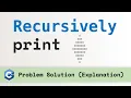 Print a Diamond using C Recursively Pattern Printing in C C Programming Tutorial