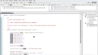 JAVA HOW TO SORT AN ARRAYLIST DEMO