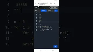 Python Program to print square number pattern