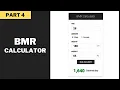 How To Create BMR Calculator Using HTML CSS JavaScript Part 4