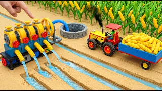 Top Most Creative DIY Mini Tractor & Powerful Mini Water Pump Irrigating Corn Field 🌽💧| HP Mini