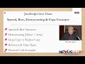 JavaScript Live Class Spread Rest Destructuring Deep vs Shallow Copy ES6 Concepts Explained