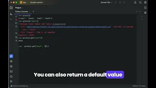 How to return a custom default value with Python dict get
