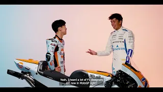 Alex Albon and Ai Ogura on the new Gulf Livery bike