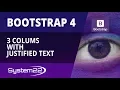 Bootstrap 4 Basics 3 Colums With Justified Text