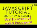Javascript Tutorial 10 Verification of valid Password Ujjwal Technical Tips