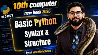 Basic python syntax and structure python comments 10th computer new book chapter 3